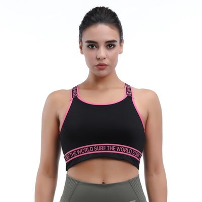 Soutien durable haut soutien soutien-gorge de sport pour femmes Couleur solide Taille régulière