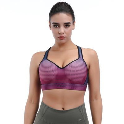Soutient-gorge sportif de yoga sans couture Racerback et trou de serrure dans le dos pour le flux d'air