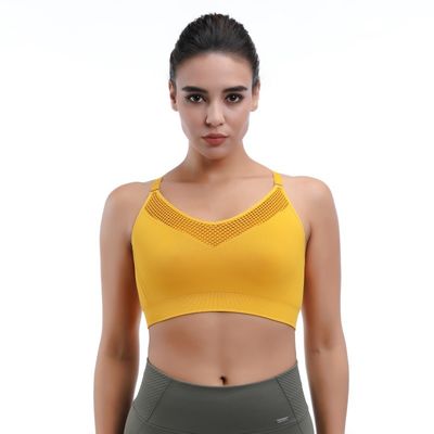 Soutient-gorge sportif de yoga sans couture Racerback et sangles réglables pour le confort