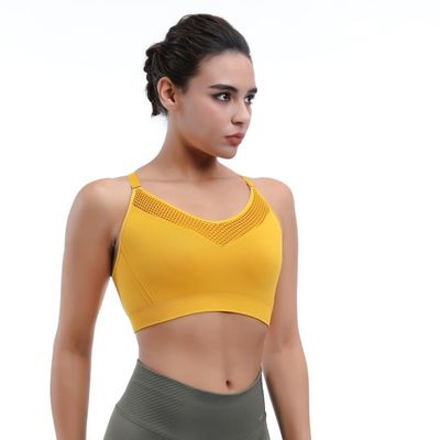 Soutient-gorge sportif de yoga sans couture Racerback et sangles réglables pour le confort