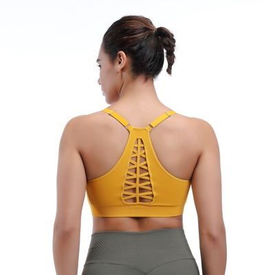 Soutient-gorge sportif de yoga sans couture Racerback et sangles réglables pour le confort