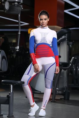 Édition limitée Jacquard motif Manches longues Top Des motifs audacieux Séchage rapide