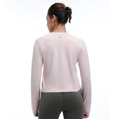 T-shirt à manches longues coupé avec trous pour pouce léger ventilé élégant