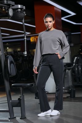 Pantalons de flamme de haute hauteur pour femmes avec poches à l'épreuve des squats